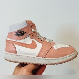 Air Jordan 1 High - Pink / White Girls - Womens Size 5